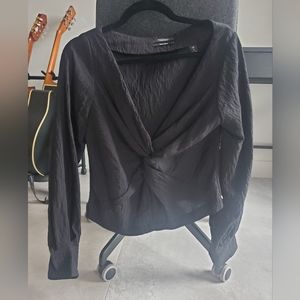 Black Deep V-Neck Scotch & Soda Blouse